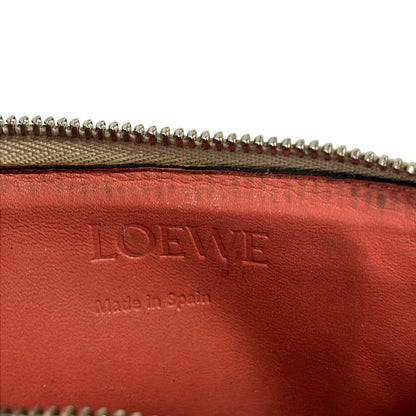 Loewe Coin Case Gray Beige Light Brown Pink L-shaped Zipper Leather — view 4