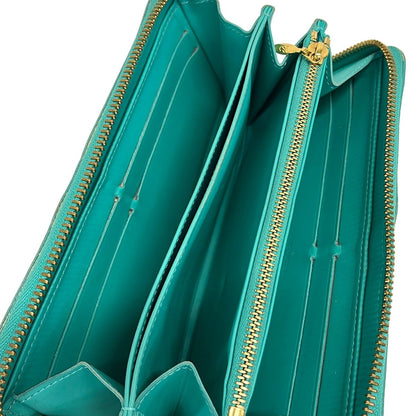 Louis Vuitton Wallet Monogram Vernis Zippy Blue Lagon Leather — view 3