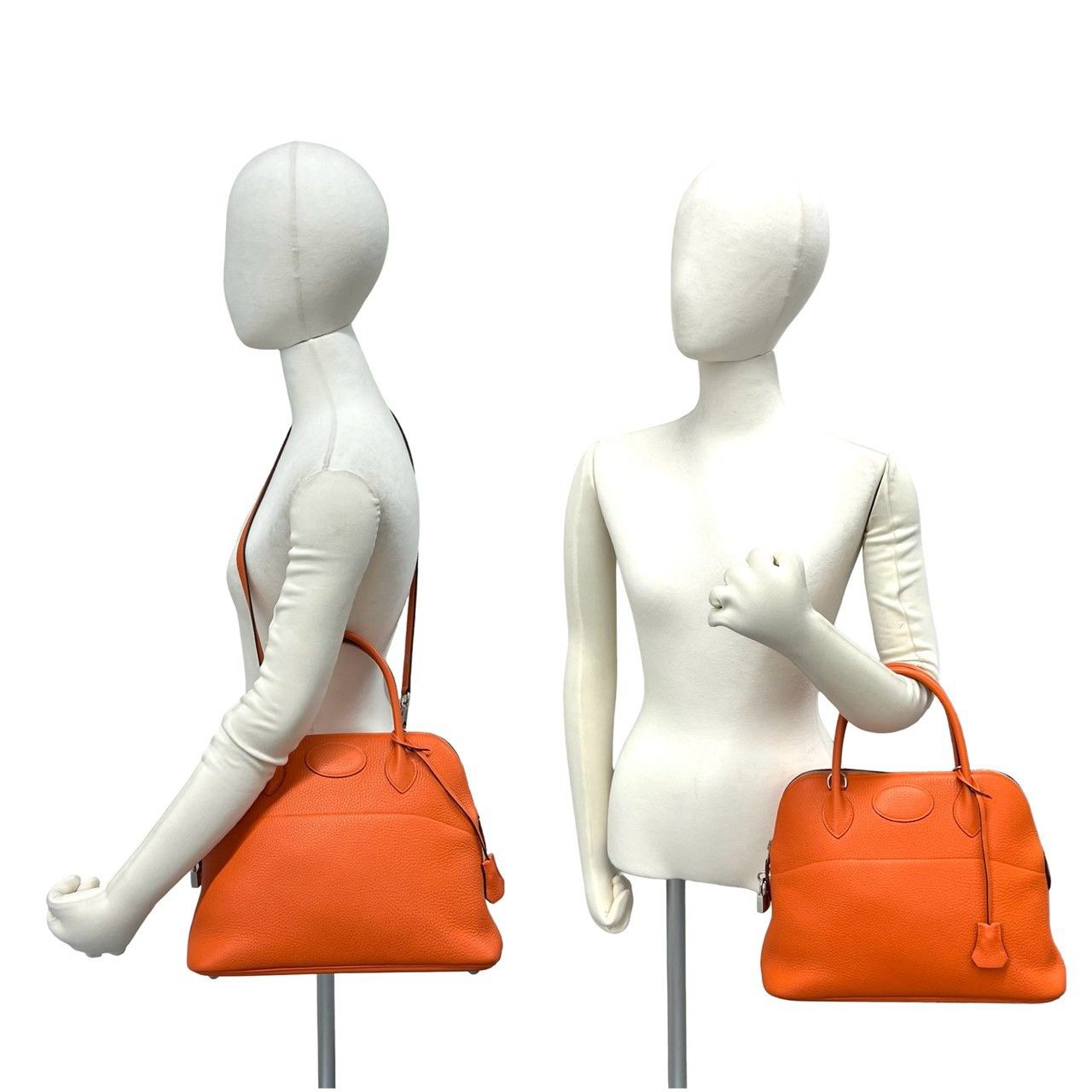 Hermes Bolide 31 Taurillon Clemence Leather 2-Way Shoulder Bag Orange — view 3