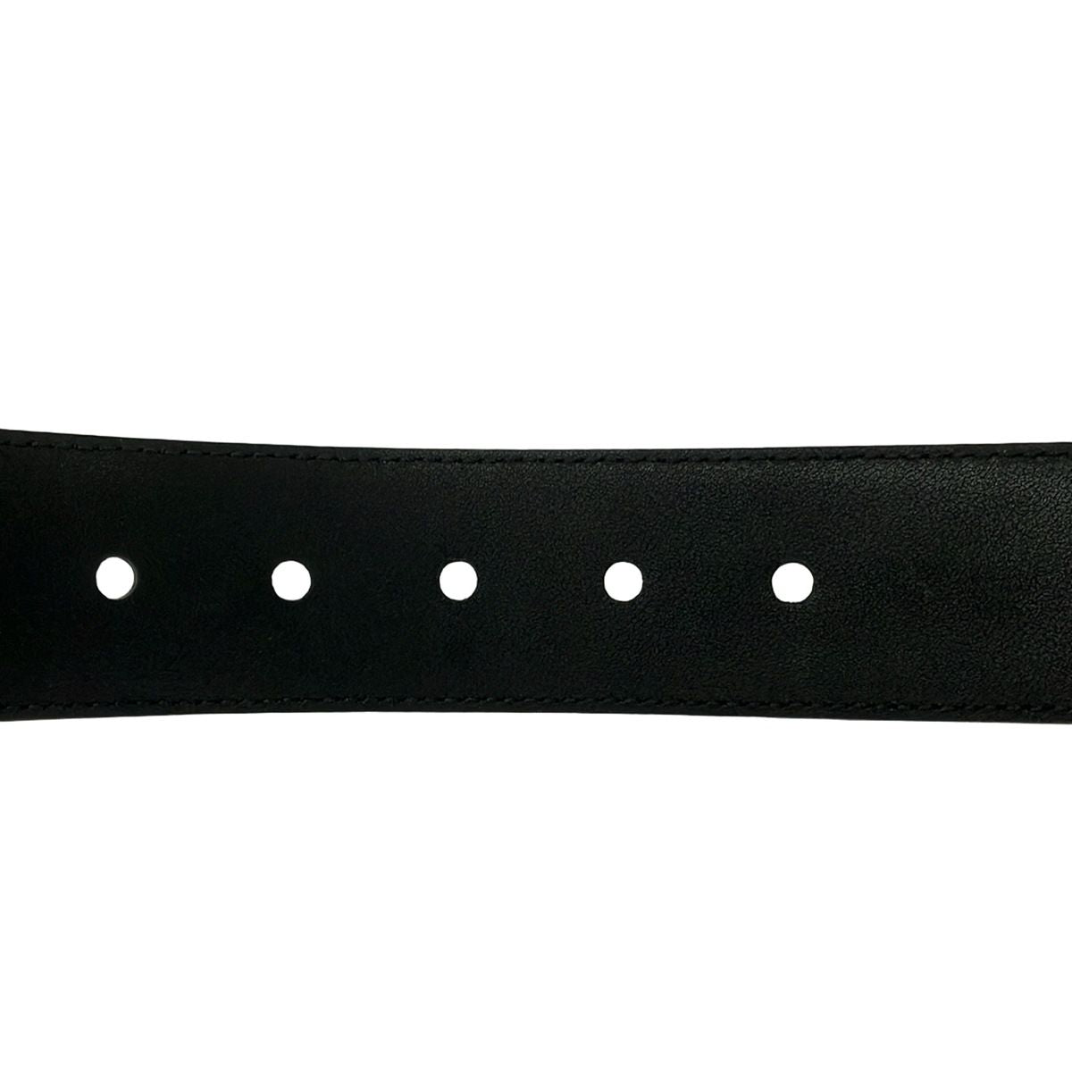 Gucci Belt 90 36 Black Silver Guccissima Line Leather — view 5