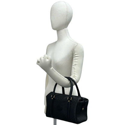 Gucci Vintage Micro GG Logo Leather Mini Boston Bag Black — view 2