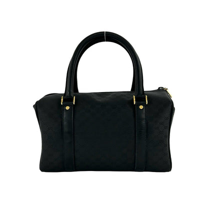 Gucci Vintage Micro GG Logo Leather Mini Boston Bag Black — view 3