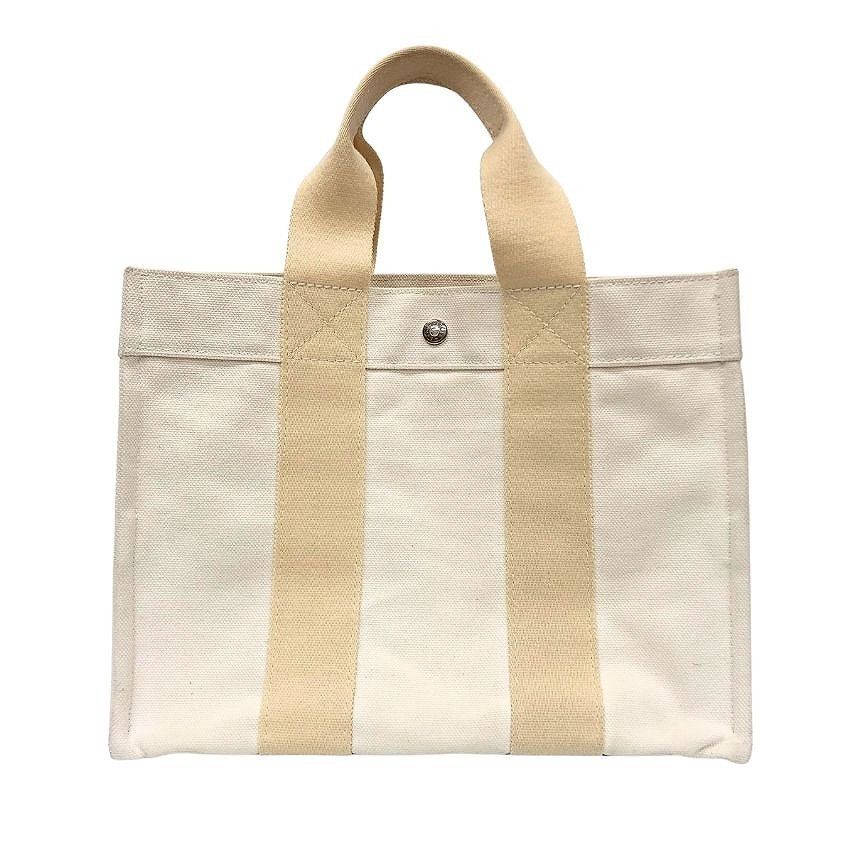 Hermes Bora PM Tote Cotton Canvas Ivory