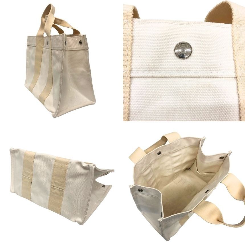 Hermes Bora PM Tote Cotton Canvas Ivory — view 2