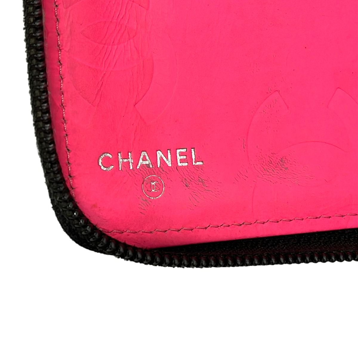 Chanel Wallet Cambon Line Black White Zip Around Lambskin — view 6