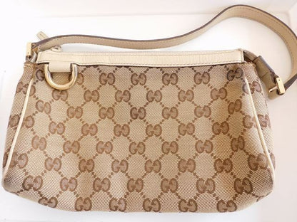 Gucci GG Canvas Pouch Abbey Mini Handbag Beige