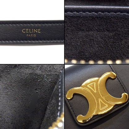 Celine Shoulder Bag Triomphe Black Smooth Calfskin — view 6