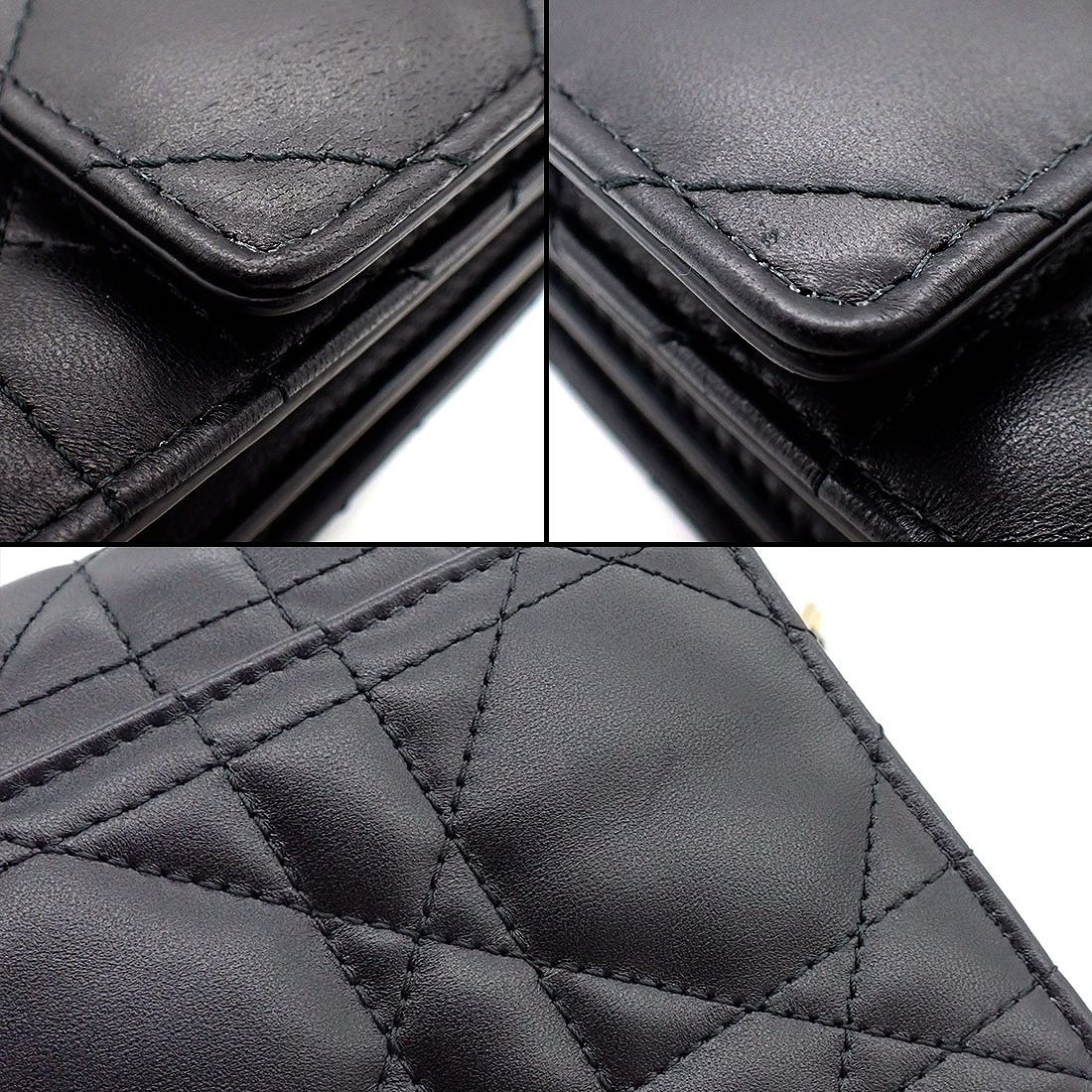 Dior Shoulder Bag Mistake Black Macro Cannage Lambskin Gold — view 8