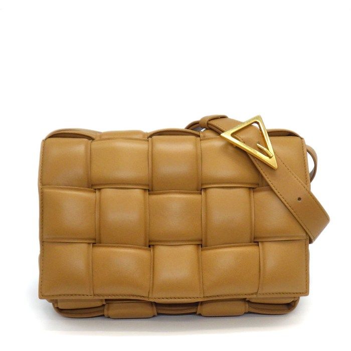 Bottega Veneta Shoulder Bag Padded Cassette Classic Camel Lambskin
