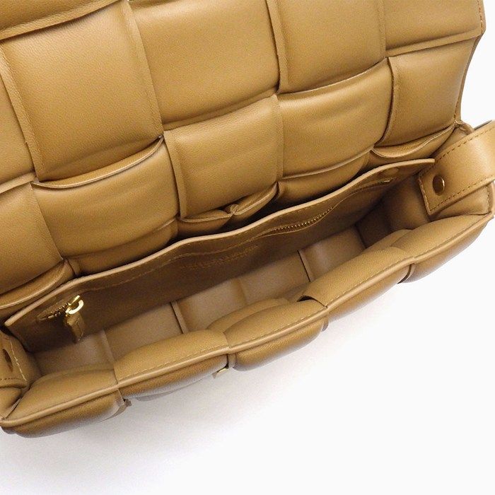 Bottega Veneta Shoulder Bag Padded Cassette Classic Camel Lambskin — view 5