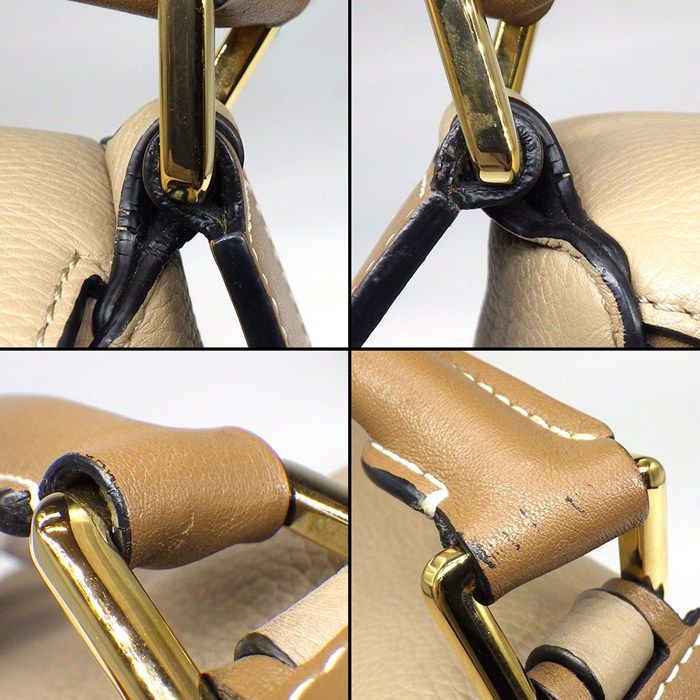 Loewe Shoulder Bag Small Soft Grain Calf Gold — view 8