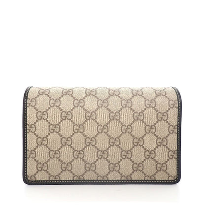 Gucci Shoulder Bag GG Emblem Wallet Beige Brown Supremecanvas Leather — view 2