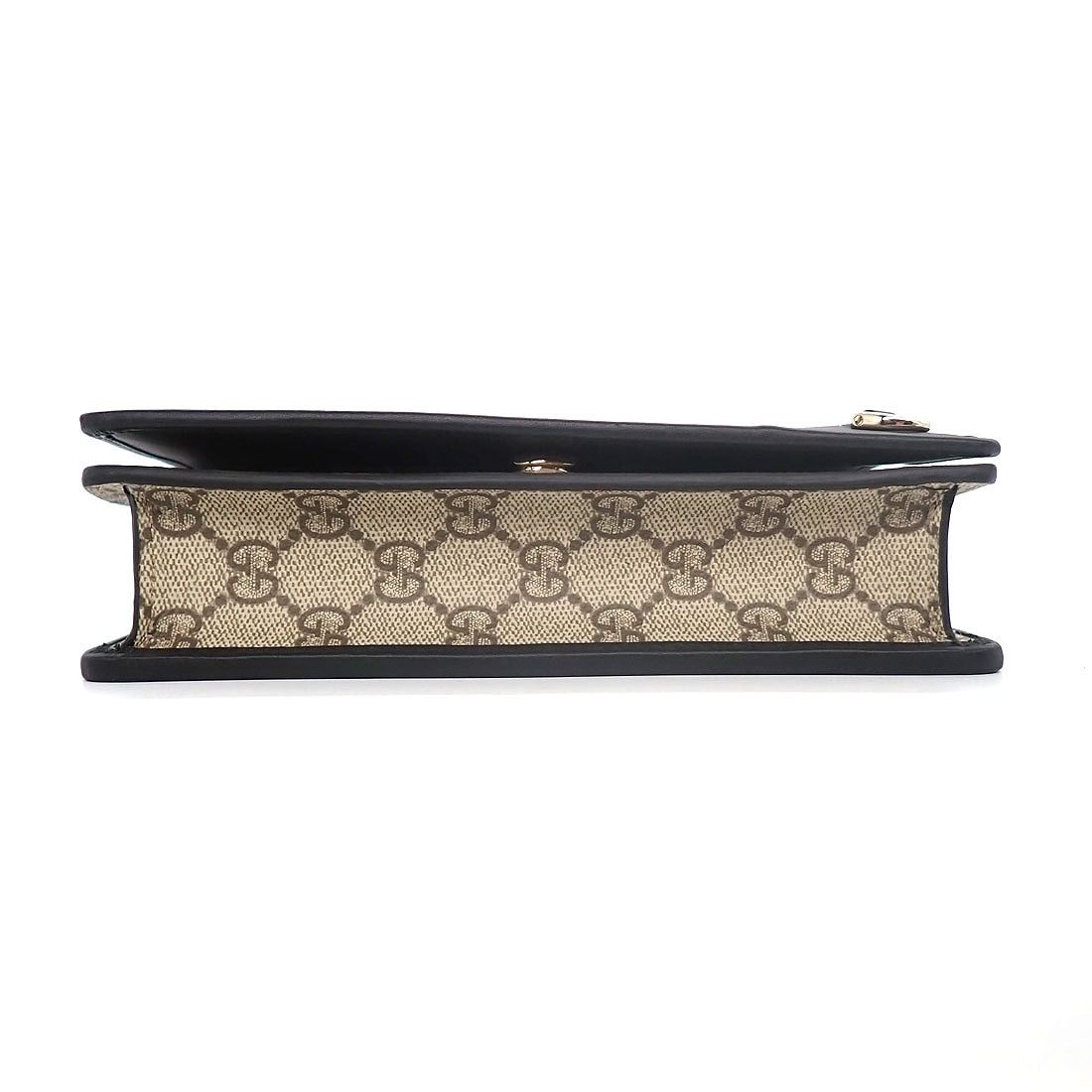 Gucci Shoulder Bag GG Emblem Wallet Beige Brown Supremecanvas Leather — view 4