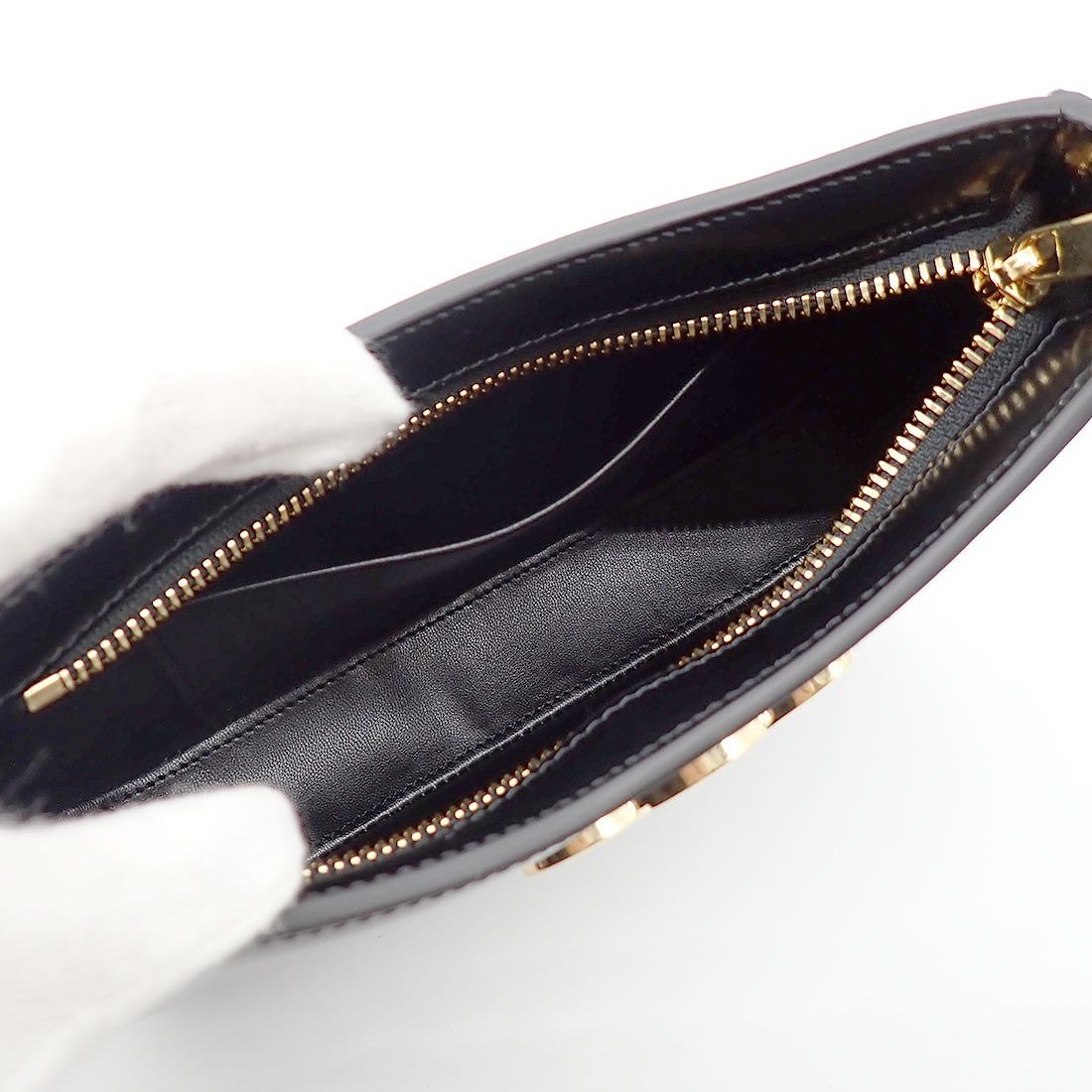 Celine Shoulder Bag Black Calfskin Gold — view 6