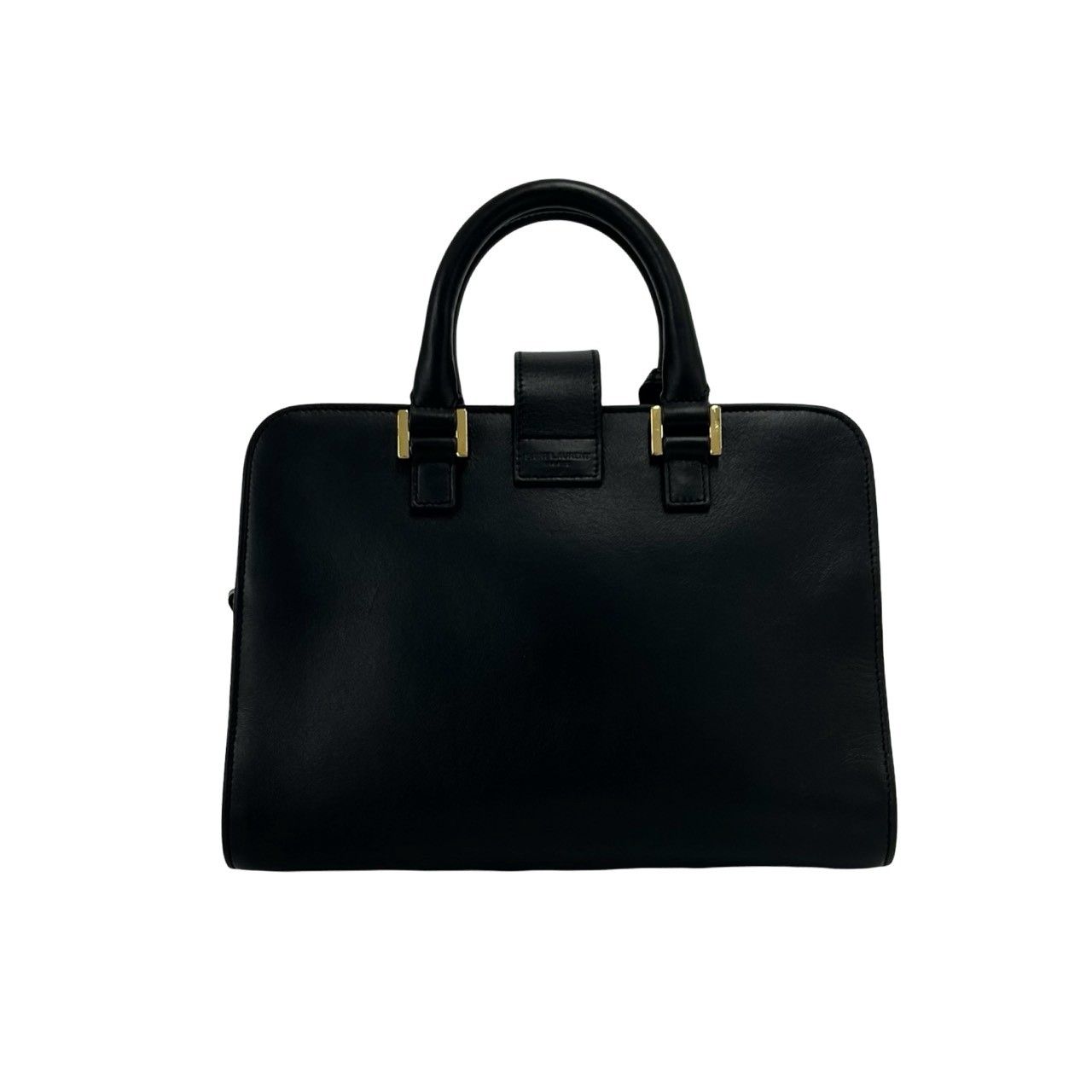 Saint Laurent Paris Baby Cabas YSL Logo Leather 2-Way Shoulder Bag Black — view 3