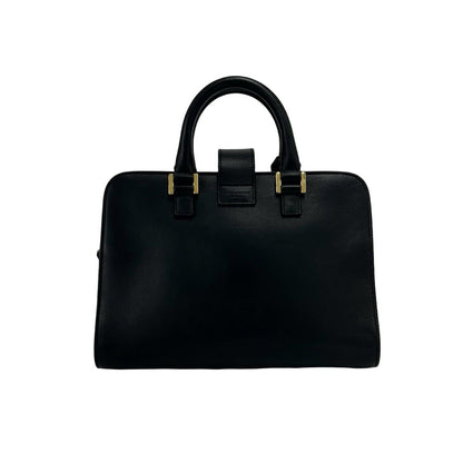 Saint Laurent Paris Baby Cabas YSL Logo Leather 2-Way Shoulder Bag Black — view 3