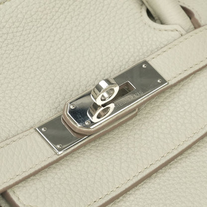 Hermes Birkin 40 Tote Taurillon Clemence Pearl Gray Silver — view 7