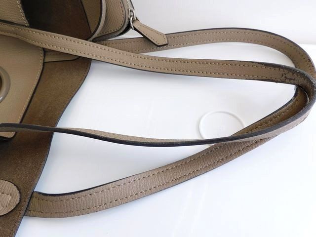 Fendi F's Tote Leather Gray Ju Pouch — view 4
