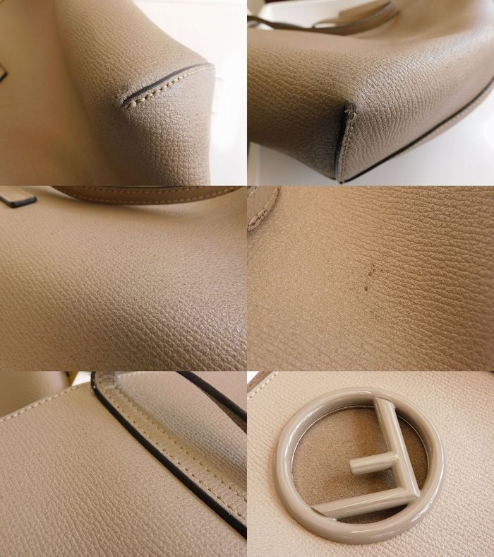 Fendi F's Tote Leather Gray Ju Pouch — view 6