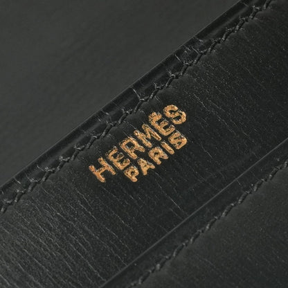 Hermes Tote Box Calf Noir Black Gold Handbag — view 8