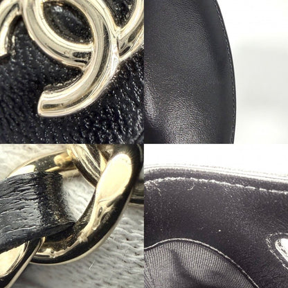 Chanel Shoulder Bag Quilted CC Logo Mini 2-Way Mount Crossbody Leather Black — view 6