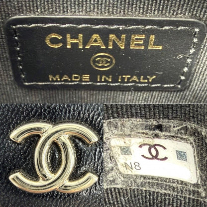 Chanel Shoulder Bag Quilted CC Logo Mini 2-Way Mount Crossbody Leather Black — view 5