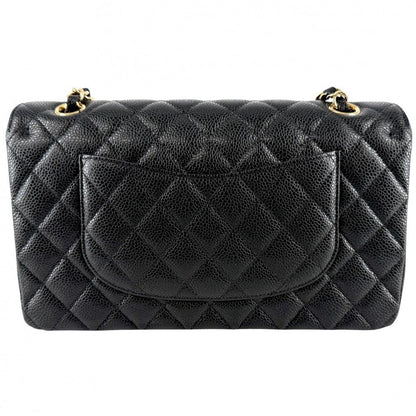 Chanel Shoulder Bag Quilted 25 Double Chain CC Logo Flap Crossbody Caviar — view 2
