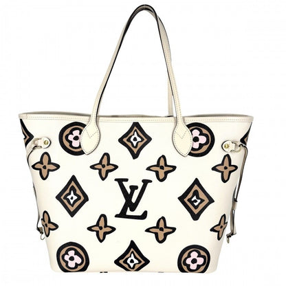 Louis Vuitton Tote Neverfull MM Handbag Wild at Heart Shoulder Leopard Ivory — view 2