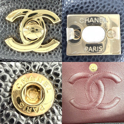 Chanel Shoulder Bag Quilted 25 Double Chain CC Logo Flap Crossbody Caviar — view 5