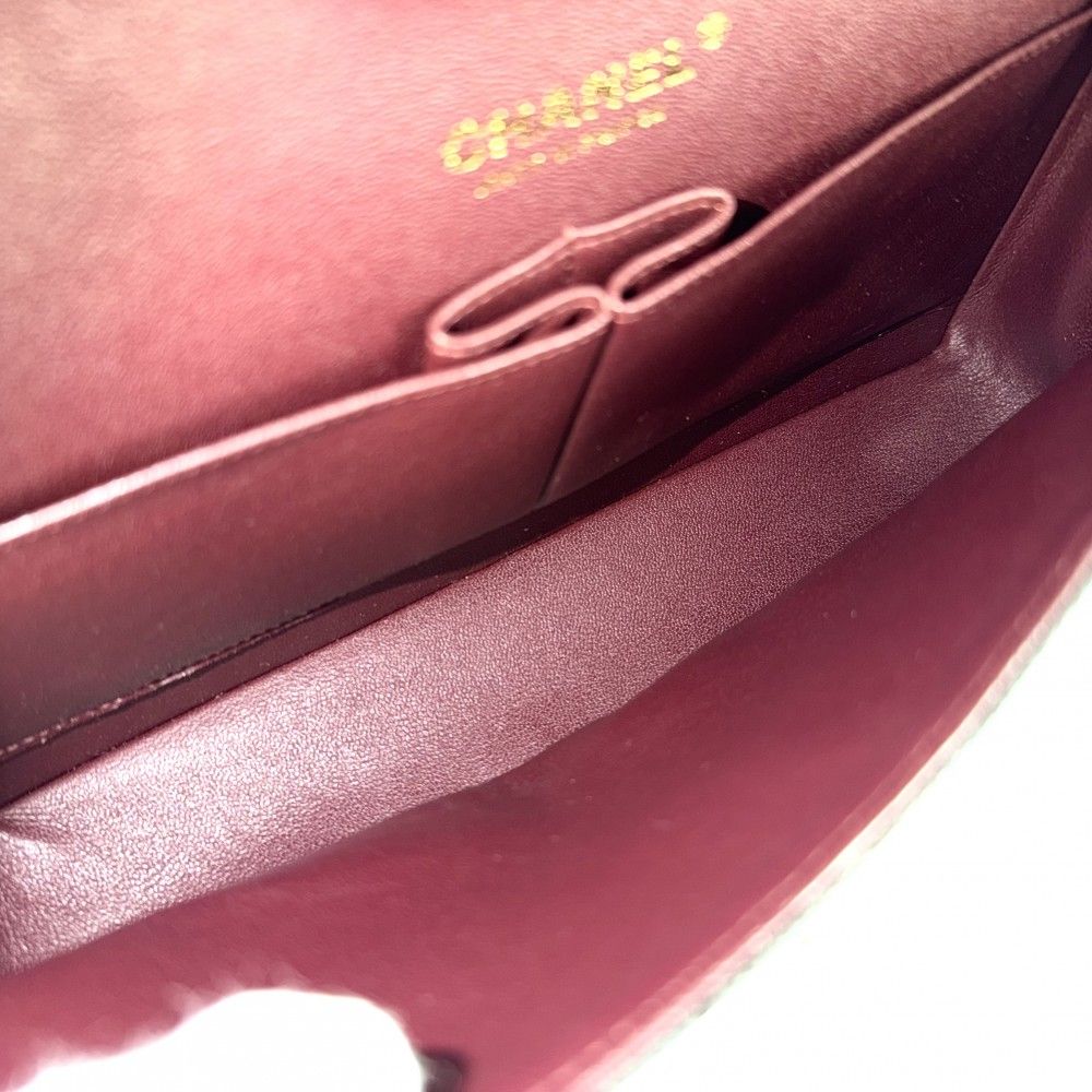 Chanel Shoulder Bag Quilted 25 Double Chain CC Logo Flap Crossbody Caviar — view 4