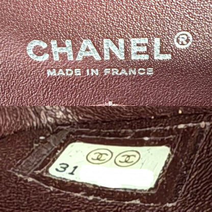 Chanel Shoulder Bag Quilted 25 Double Chain CC Logo Flap Crossbody Caviar — view 6