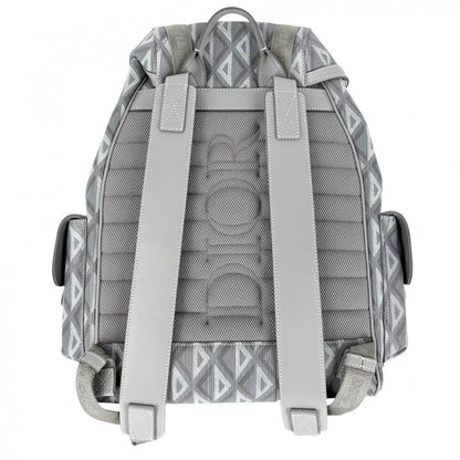 Dior Backpack CD Diamond Hit the Road Leather Gray Silver — view 2
