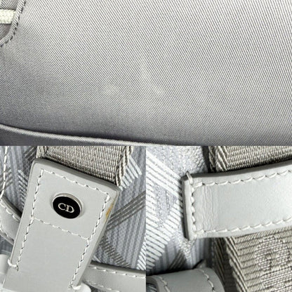 Dior Backpack CD Diamond Hit the Road Leather Gray Silver — view 6