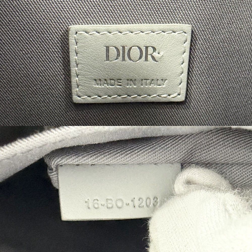 Dior Backpack CD Diamond Hit the Road Leather Gray Silver — view 5