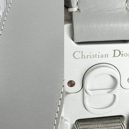 Dior Backpack CD Diamond Hit the Road Leather Gray Silver — view 7