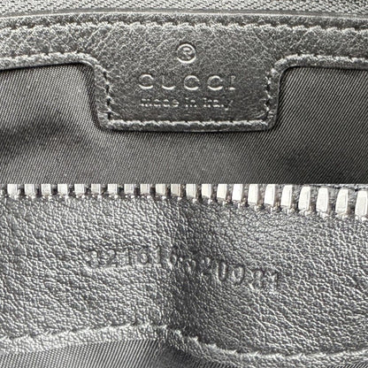 Gucci 2-Way Shoulder Bag Crossbody GG Canvas Leather Black Silver — view 5