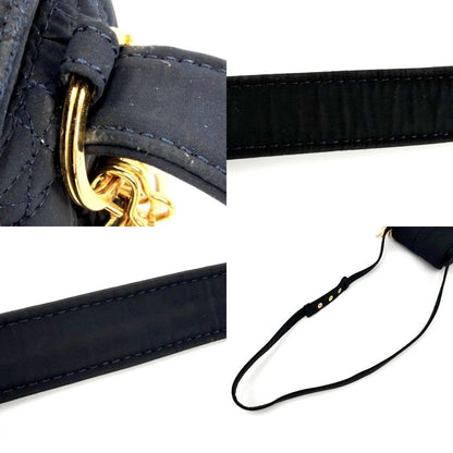 Dior Shoulder Bag Cannage Crossbody Nylon Dark Navy Gold — view 7