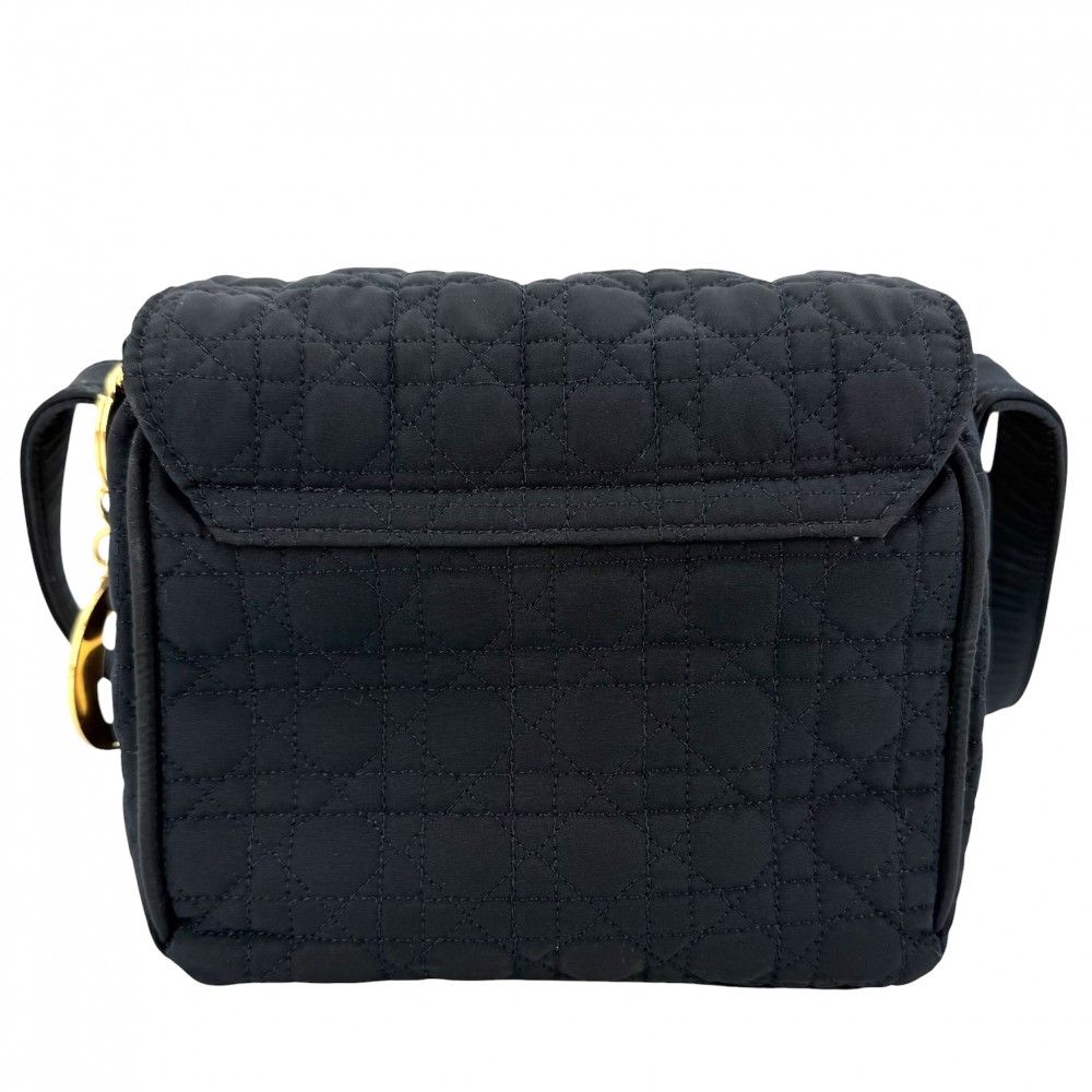 Dior Shoulder Bag Cannage Crossbody Nylon Dark Navy Gold — view 2