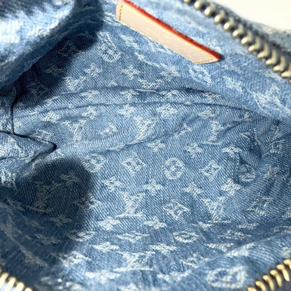 Louis Vuitton Pochette Hills Mini Bag Monogram Denim Blue Gold — view 4