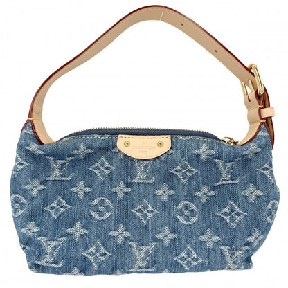 Louis Vuitton Pochette Hills Mini Bag Monogram Denim Blue Gold