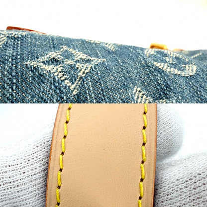 Louis Vuitton Pochette Hills Mini Bag Monogram Denim Blue Gold — view 6