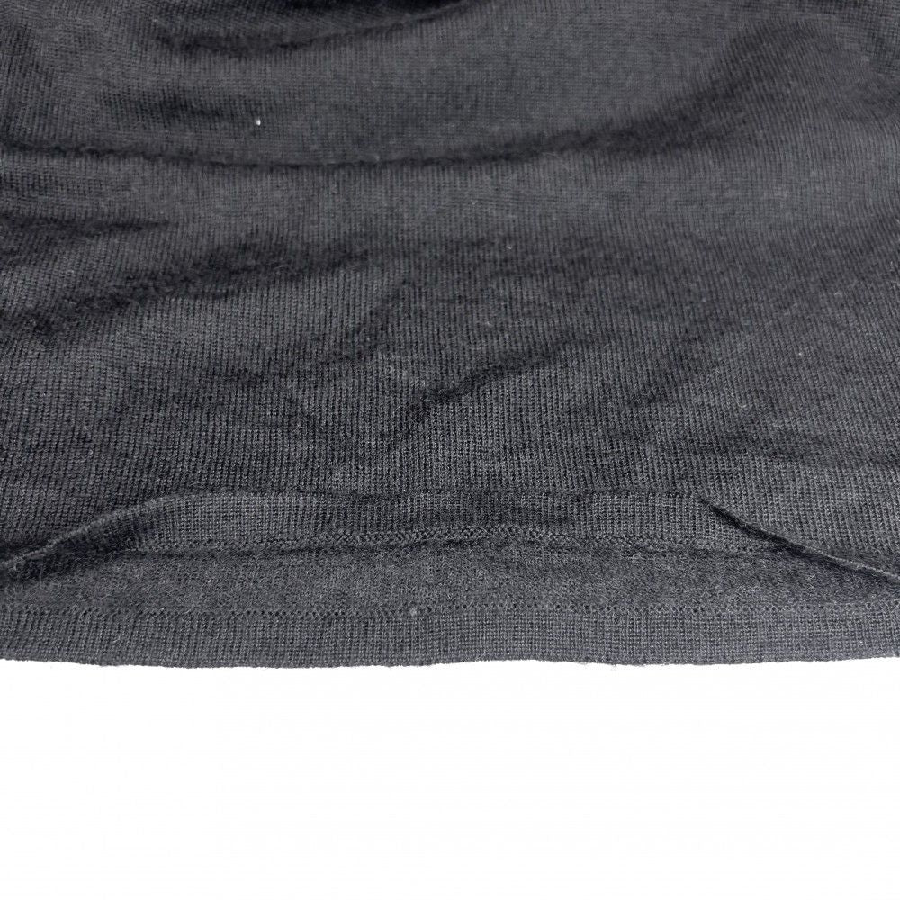 Chanel Knit CC Logo Turtleneck Top Lightweight Sweater 42 Black Cashmere Fall — view 5