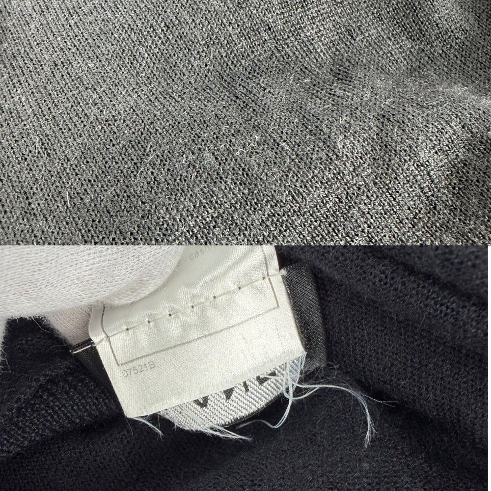 Chanel Knit CC Logo Turtleneck Top Lightweight Sweater 42 Black Cashmere Fall — view 4