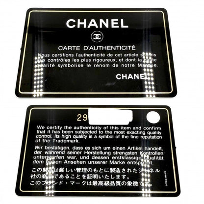 Chanel Shoulder Bag CC Logo Quilted Drawstring 2-Way Leather Navy Gold — view 6