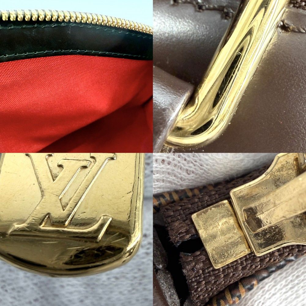 Louis Vuitton Handbag Verona PM Damier Canvas Brown Gold — view 6