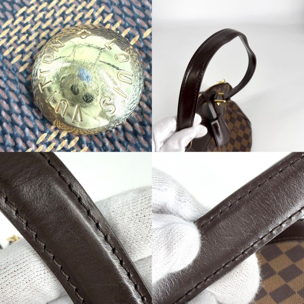 Louis Vuitton Handbag Verona PM Damier Canvas Brown Gold — view 7