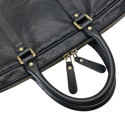 Gucci Diamante Business Briefcase Leather Black Lightweight Capacity Crossbody — view 8