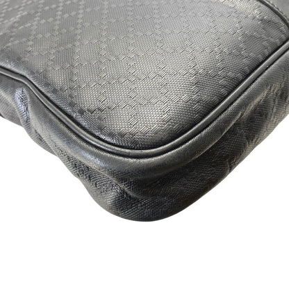 Gucci Diamante Business Briefcase Leather Black Lightweight Capacity Crossbody — view 4