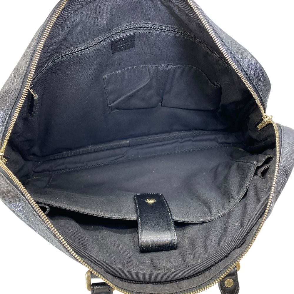 Gucci Diamante Business Briefcase Leather Black Lightweight Capacity Crossbody — view 5