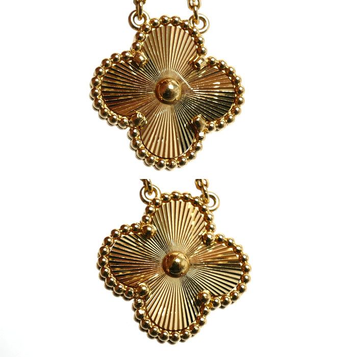 Van Cleef & Arpels 18K Yellow Gold Vintage Alhambra Necklace 37 — view 3